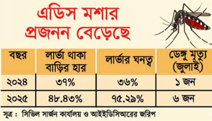 ভয়াবহতার মূলে এডিস মশার অস্বাভাবিক প্রজনন ভয়াবহতার মূলে এডিস মশার অস্বাভাবিক প্রজনন