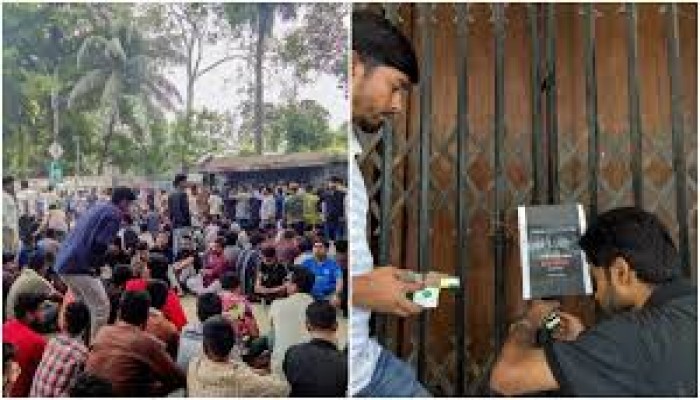 ঢাবি উপাচার্যের বাসভবনের সামনে অবস্থান কর্মসূচি ঢাবি উপাচার্যের বাসভবনের সামনে অবস্থান কর্মসূচি