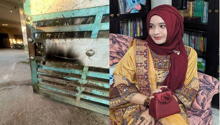 ডাকসু সদস্য রাফিয়ার বাসায় অগ্নিসংযোগ ককটেল বিস্ফোরণ