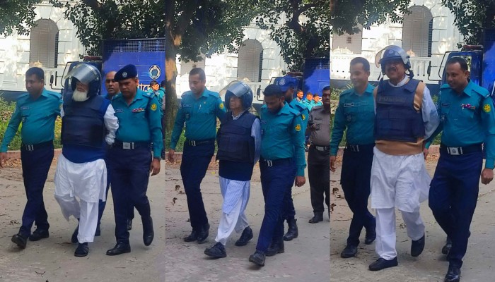 জাতীয় সংগীত গেয়ে প্রিজনভ্যানে ট্রাইব্যুনাল ছাড়লেন পলকসহ আসামিরা